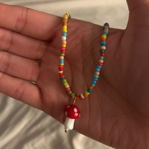 Beaded Mushroom Necklace